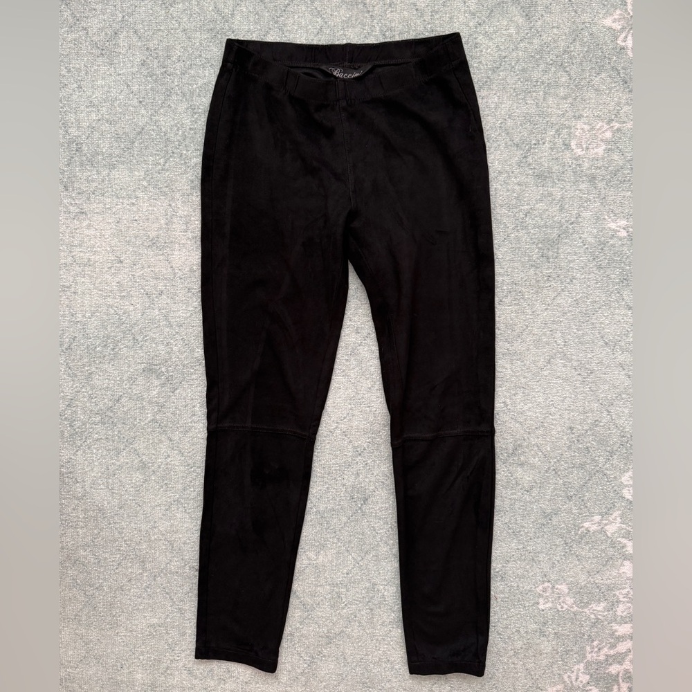 Faux suede black legging petite small